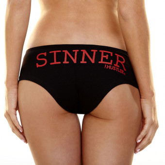 Женские трусики Hustler с надписью Sinner, Hustler Lingerie