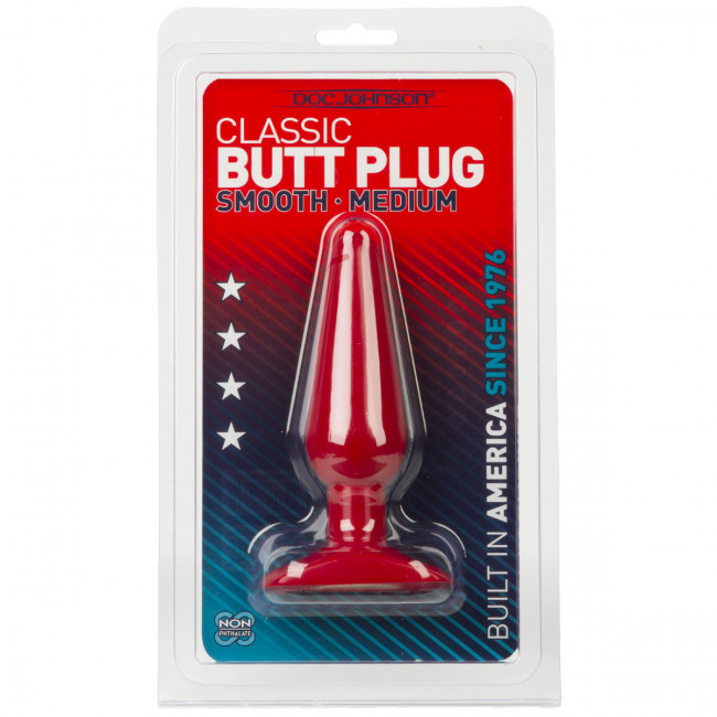 Анальная пробка Butt Plugs Smooth Classic Slim/Medium - 13,5 см., Doc Johnson Анальная пробка Butt Plugs Smooth Classic Slim/Medium - 13,5 см., Doc Johnson