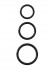Набор из трех черных эрекционных колец Silicone 3-Ring Stamina Set, Pipedream