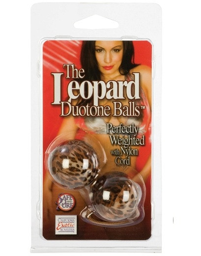 Леопардовые вагинальные шарики DUOTONE BALLS, California Exotic Novelties