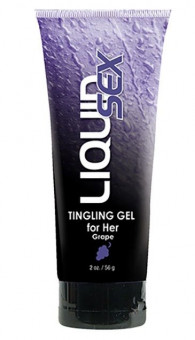 Женский возбуждающий лубрикант Liquid Sex Tingling Gel for Her с ароматом винограда - 56 гр., Topco Sales
