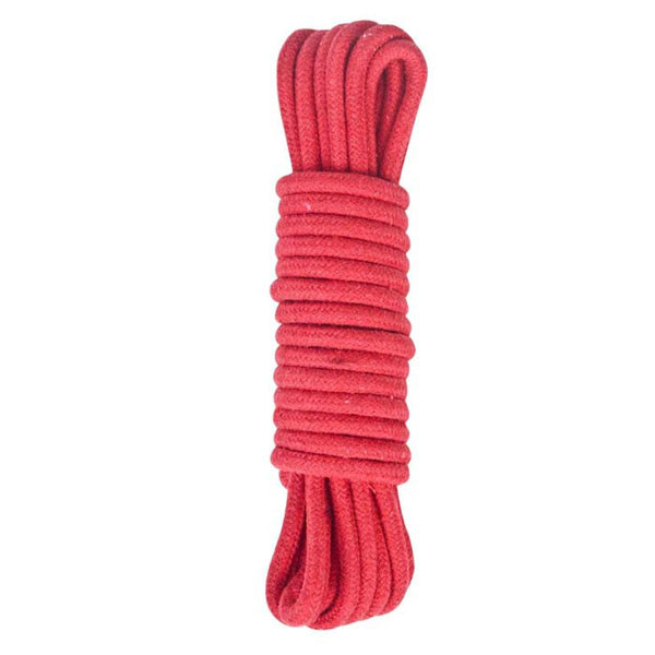 Красная хлопковая веревка для бондажа, 10 м, Lux Fetish Красная хлопковая веревка для бондажа, 10 м, Lux Fetish