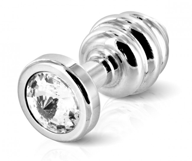 Серебристая ребристая пробка ANNI Ano silver plated T3 - 9 см., DIOGOL Серебристая ребристая пробка ANNI Ano silver plated T3 - 9 см., DIOGOL