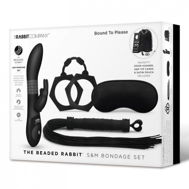 Игровой набор S & M BONDAGE в чёрном цвете, The Rabbit Company