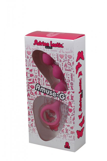 Розовая анальная цепочка TRIBALL PINK - 15 см., Adrien Lastic Розовая анальная цепочка TRIBALL PINK - 15 см., Adrien Lastic