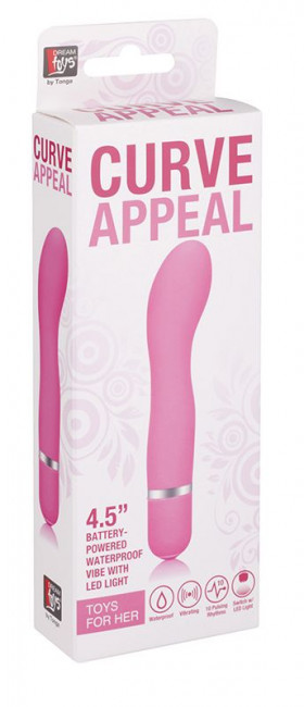 Розовый мини-вибратор для G-стимуляции NEON CURVE APPEAL PINK - 11,4 см., Dream Toys Розовый мини-вибратор для G-стимуляции NEON CURVE APPEAL PINK - 11,4 см., Dream Toys