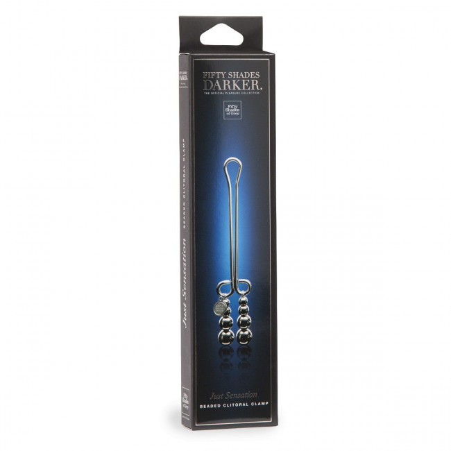 Зажим для клитора с бусинами Just Sensation Beaded Clitoral Clamp, Fifty Shades of Grey