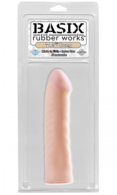 Фаллоимитатор Basix Rubber Works 7.5" Dong - 19,1 см., Pipedream