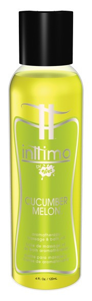 Масло для массажа Inttimo Cucumber Melon с ароматом огурчика и дыни - 120 мл., Wet International Inc.