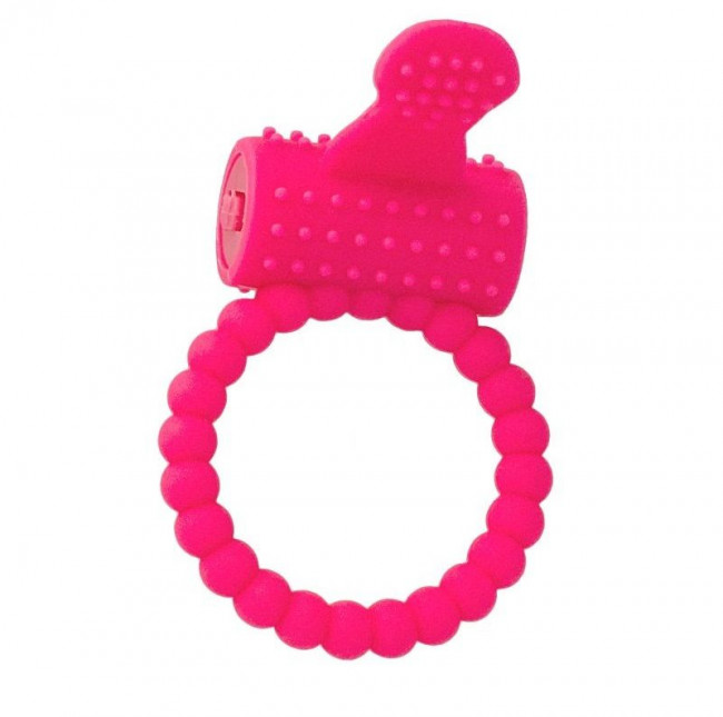 Розовое силиконовое виброкольцо A-toys, A-toys