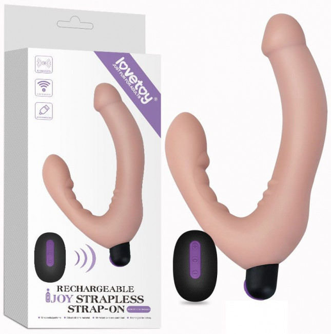 Безремневой страпон с вибрацией и пультом ДУ Rechargeable IJOY Strapless Strap on - 22 см. Безремневой страпон с вибрацией и пультом ДУ Rechargeable IJOY Strapless Strap on - 22 см.