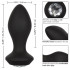 Черная анальная пробка с вибрацией и кристаллом Power Gem Vibrating Crystal Probe - 10,75 см., California Exotic Novelties