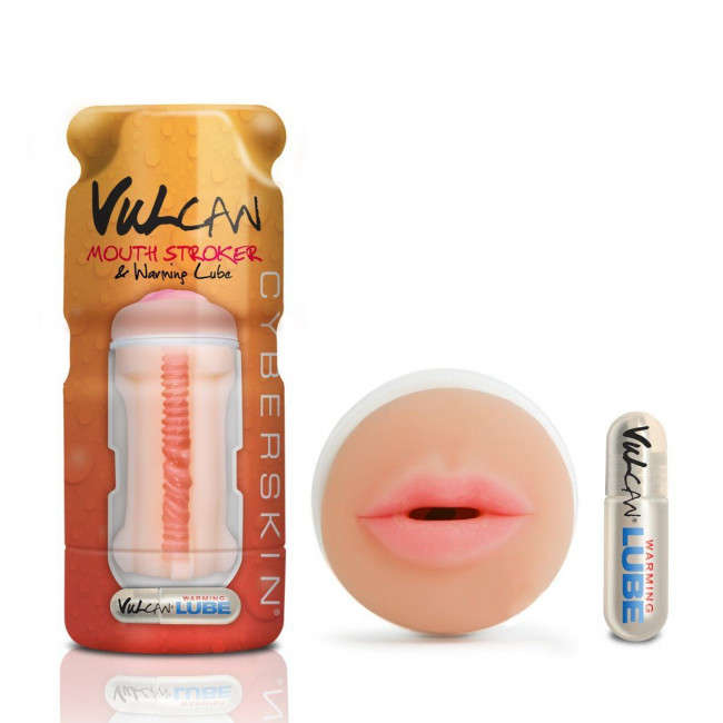 Мастурбатор-ротик Cyberskin Vulcan Mouth Stroker with Warming Lube, Topco Sales Мастурбатор-ротик Cyberskin Vulcan Mouth Stroker with Warming Lube, Topco Sales