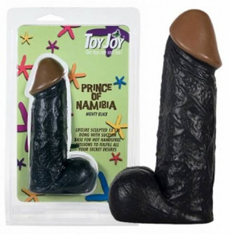 Принц Намибии - фаллос-реалистик черного цвета, Toy Joy