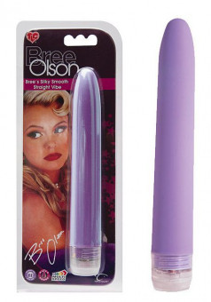 Фиолетовый шелковистый вибратор Brees Silky Smooth Straight Vibe - 17 см., Topco Sales