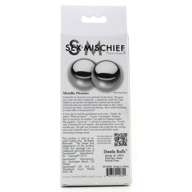 Металлические вагинальные шарики S&M STEEL BALLS, Sportsheets