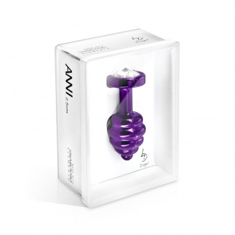 Фиолетовый винтовой плаг ANNI Ano purple T2 - 7,5 см., DIOGOL