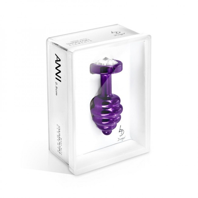 Фиолетовый винтовой плаг ANNI Ano purple T2 - 7,5 см., DIOGOL