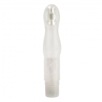 Белый вибромассажер White Satin Pearl - 15 см., California Exotic Novelties