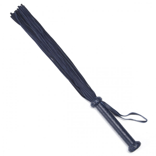 Тёмно-синий флоггер из кожи No Bounds Collection Flogger - 66 см., Fifty Shades of Grey Тёмно-синий флоггер из кожи No Bounds Collection Flogger - 66 см., Fifty Shades of Grey