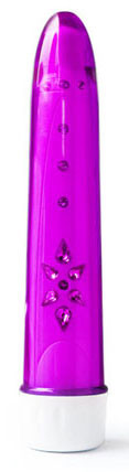 Лиловый вибромассажер Cristal 6x Amethyst - 18 см., Topco Sales Лиловый вибромассажер Cristal 6x Amethyst - 18 см., Topco Sales