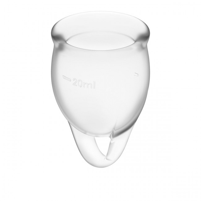 Набор прозрачных менструальных чаш Feel confident Menstrual Cup