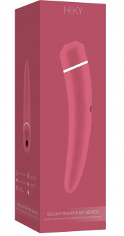 Розовый вакуумный клиторальный вибромассажер Personal vibrator HIKY, Shots Media BV