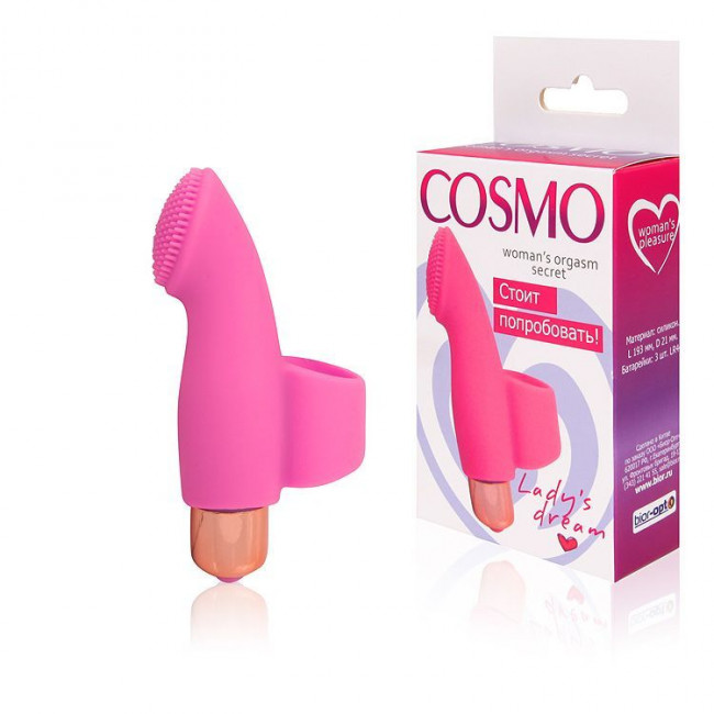 Розовый клиторальный стимулятор Cosmo, Bior toys