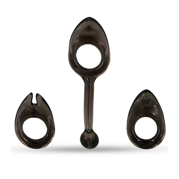Набор из 3 дымчатых эрекционных колец MENZSTUFF EXPANDABLE COCKRING SET, Dream Toys Набор из 3 дымчатых эрекционных колец MENZSTUFF EXPANDABLE COCKRING SET, Dream Toys