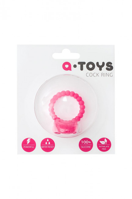 Розовое виброкольцо на пенис A-toys из силикона, A-toys