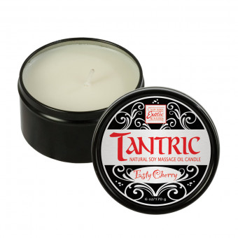 Массажная свеча с ароматом вишни Tantric Soy Candle Tasty Cherry, California Exotic Novelties