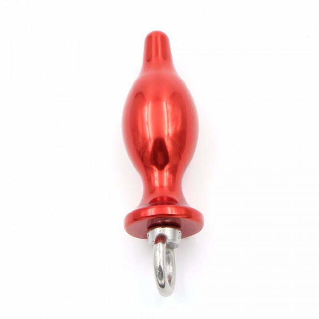 Красная металлическая пробка с кольцом, 4sexdreaM