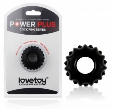 Чёрное эрекционное кольцо POWER PLUS Cockring, Lovetoy