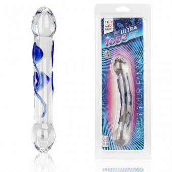Двусторонний фаллоимитатор Ultra Love - 20 см., Erotic Fantasy