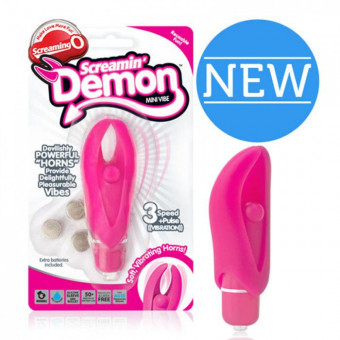 Мощный вибростимулятор с насадкой Demon, Screaming O