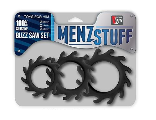 Набор из 3 эрекционных колец MENZSTUFF BUZZ SAW COCK RING SET, Dream Toys Набор из 3 эрекционных колец MENZSTUFF BUZZ SAW COCK RING SET, Dream Toys