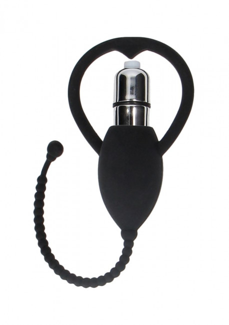 Черный уретральный вибростимулятор Urethral Sounding Vibrating Bullet Plug