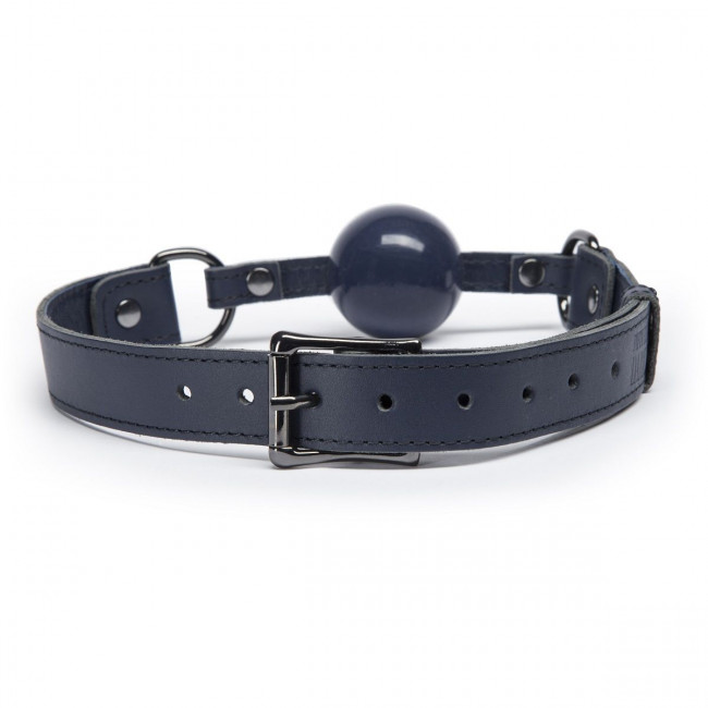 Тёмно-синий кляп-шар на кожаных ремешках No Bounds Collection Large Ball Gag, Fifty Shades of Grey Тёмно-синий кляп-шар на кожаных ремешках No Bounds Collection Large Ball Gag, Fifty Shades of Grey