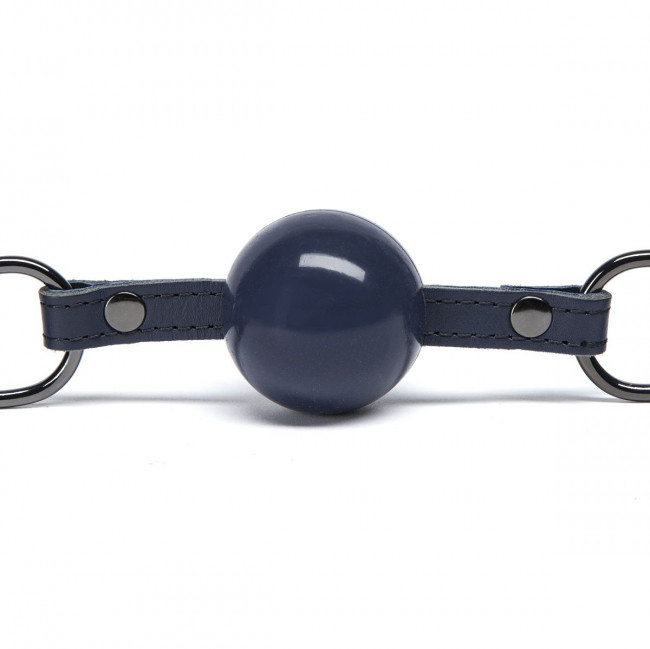 Тёмно-синий кляп-шар на кожаных ремешках No Bounds Collection Large Ball Gag, Fifty Shades of Grey Тёмно-синий кляп-шар на кожаных ремешках No Bounds Collection Large Ball Gag, Fifty Shades of Grey