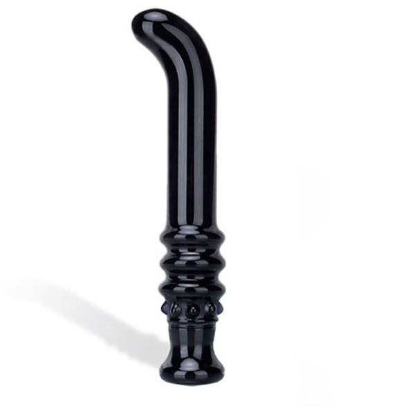 Черный вибромассажер G-Spot из стекла, 19 см, Glas Черный вибромассажер G-Spot из стекла, 19 см, Glas