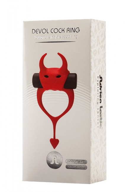 Красное эрекционное кольцо в форме дьяволенка DEVOL COCKRING , Adrien Lastic