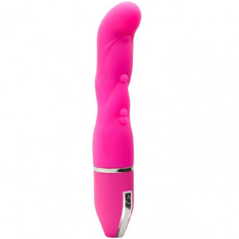 Розовый фигурный вибратор PURRFECT SILICONE DELUXE VIBE - 15 см., Dream Toys