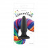 Чёрная анальная пробка с радужным хвостом Unicorn Tails Rainbow, NS Novelties