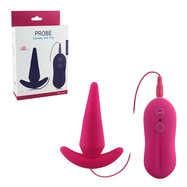 Розовая анальная вибровтулка Probe Vibrating Anal Plug, Howells