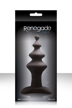 Черная анальная пробка RENEGADE PLUG 2 - 13 см., NS Novelties
