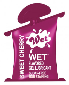Лубрикант Wet Flavored Sweet Cherry с ароматом вишни - 10 мл., Wet International Inc.