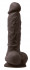 Коричневый силиконовый фаллоимитатор с мошонкой Pleasures 5 Dildo - 18 см., NS Novelties Коричневый силиконовый фаллоимитатор с мошонкой Pleasures 5 Dildo - 18 см., NS Novelties