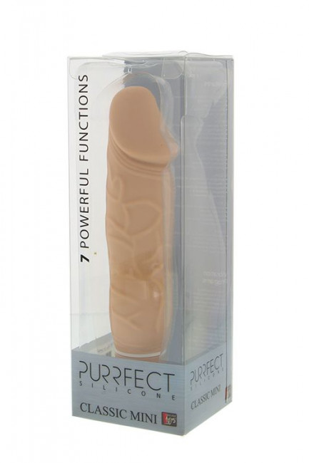 Телесный вибратор PURRFECT SILICONE CLASSIC MINI - 15 см., Dream Toys Телесный вибратор PURRFECT SILICONE CLASSIC MINI - 15 см., Dream Toys