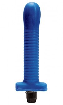 Синий многоскоростной силиконовый вибратор - 18 см., Dream Toys