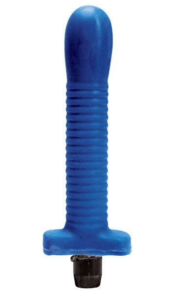 Синий многоскоростной силиконовый вибратор - 18 см., Dream Toys